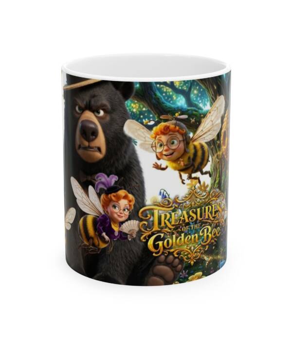 Treasure of the Golden Bee Ceramic Collectors Mug, Bee & Bear Coffee Cup (11oz/15oz)