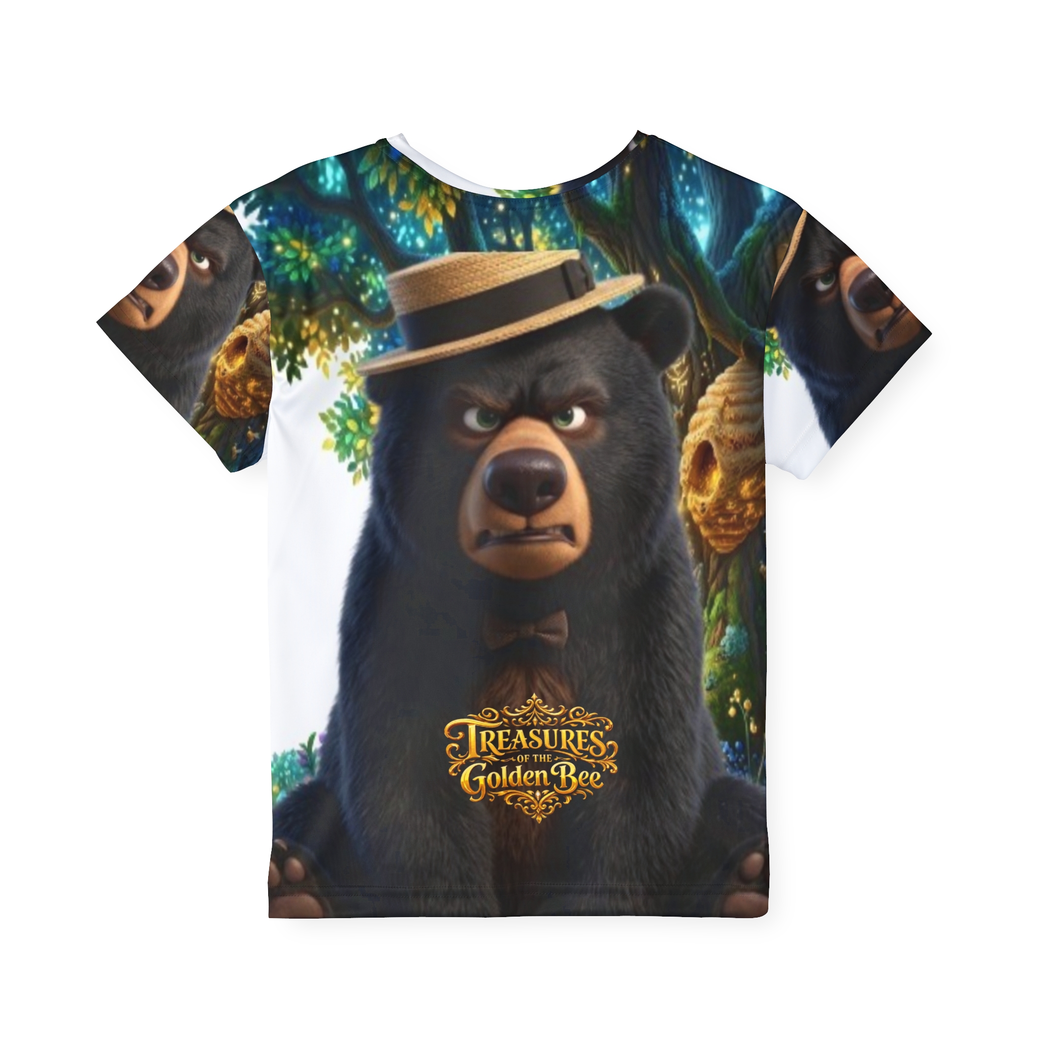 Kids Bear Adventure Jersey — 'Treasures of the Golden Bee' All-Over Print
