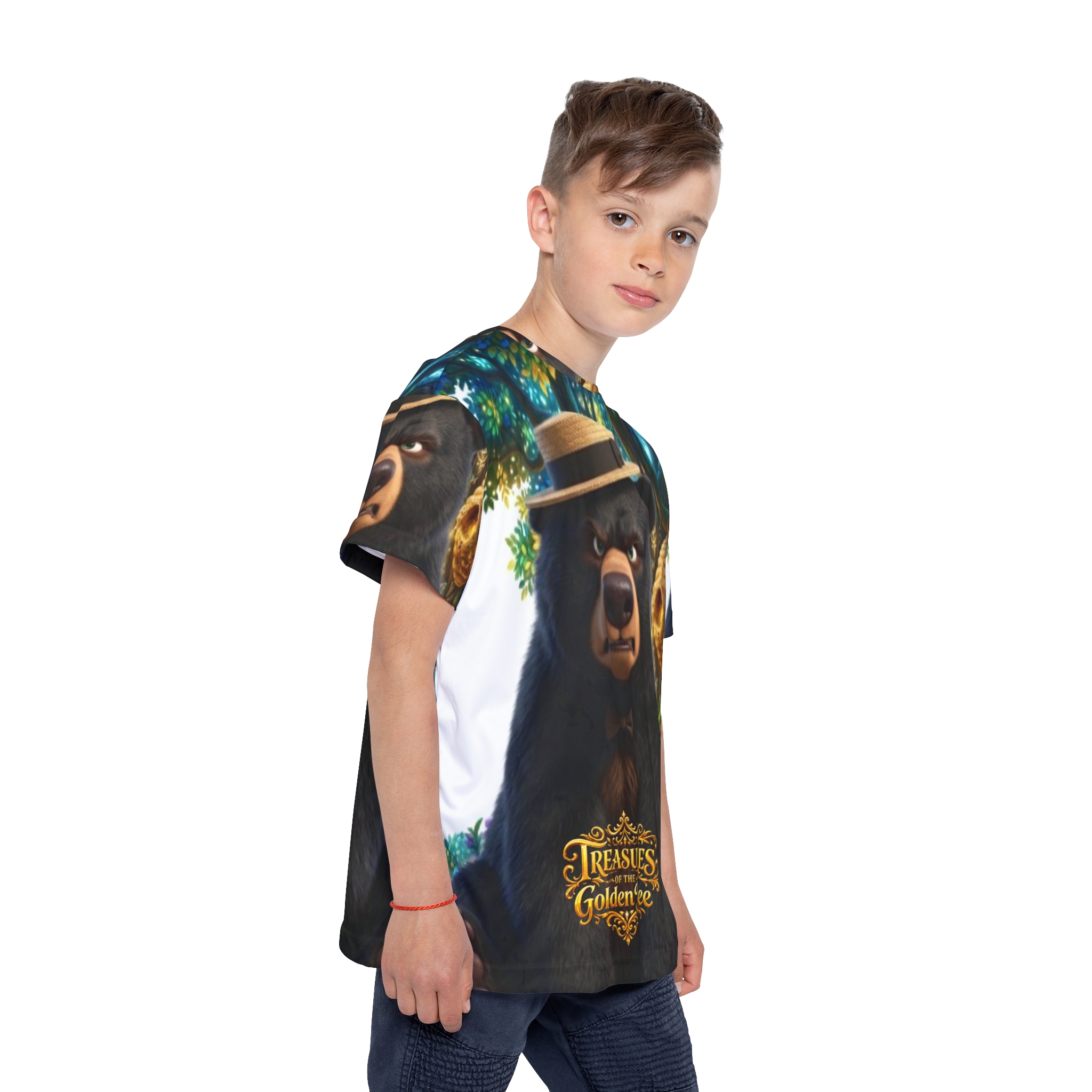 Kids Bear Adventure Jersey — 'Treasures of the Golden Bee' All-Over Print