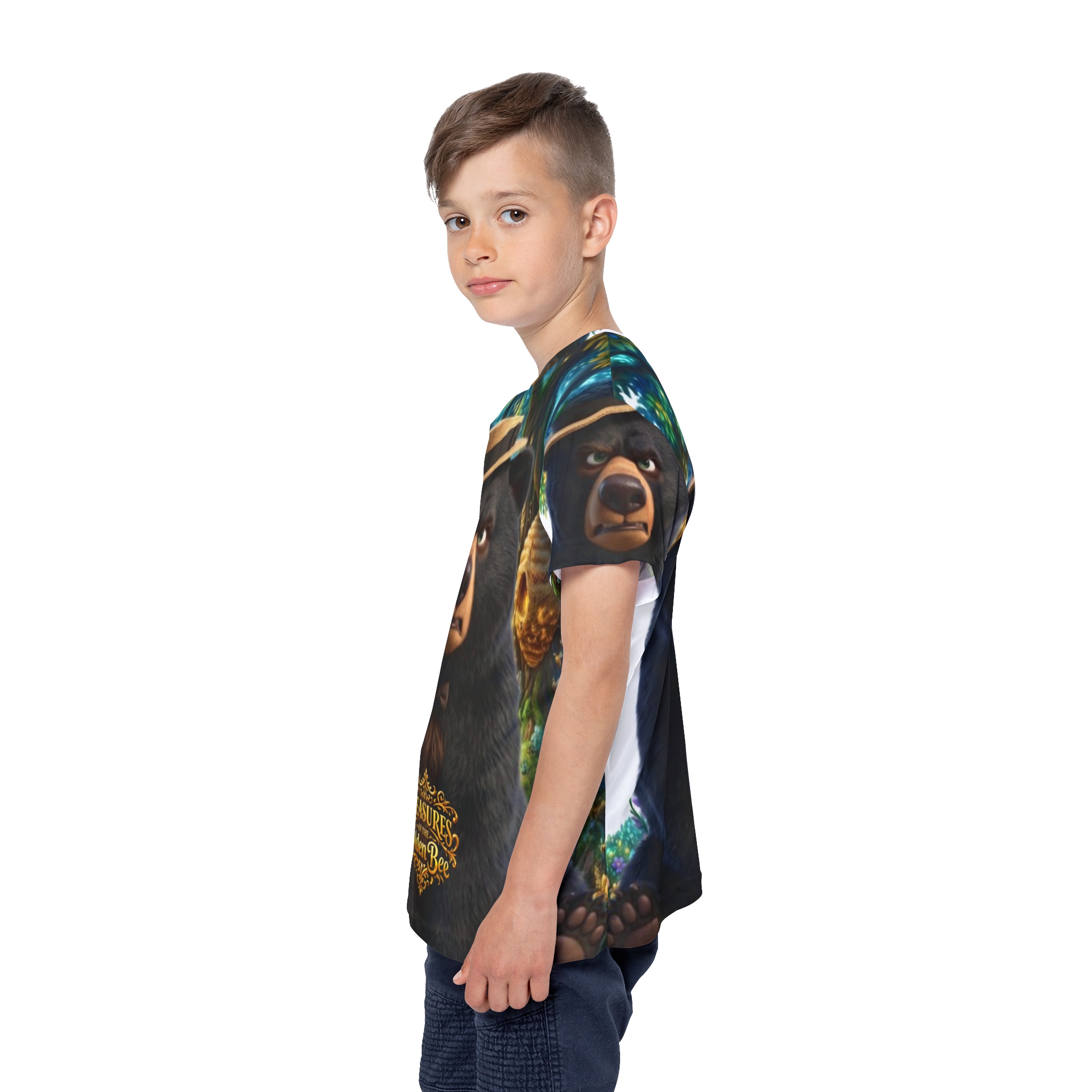 Kids Bear Adventure Jersey — 'Treasures of the Golden Bee' All-Over Print