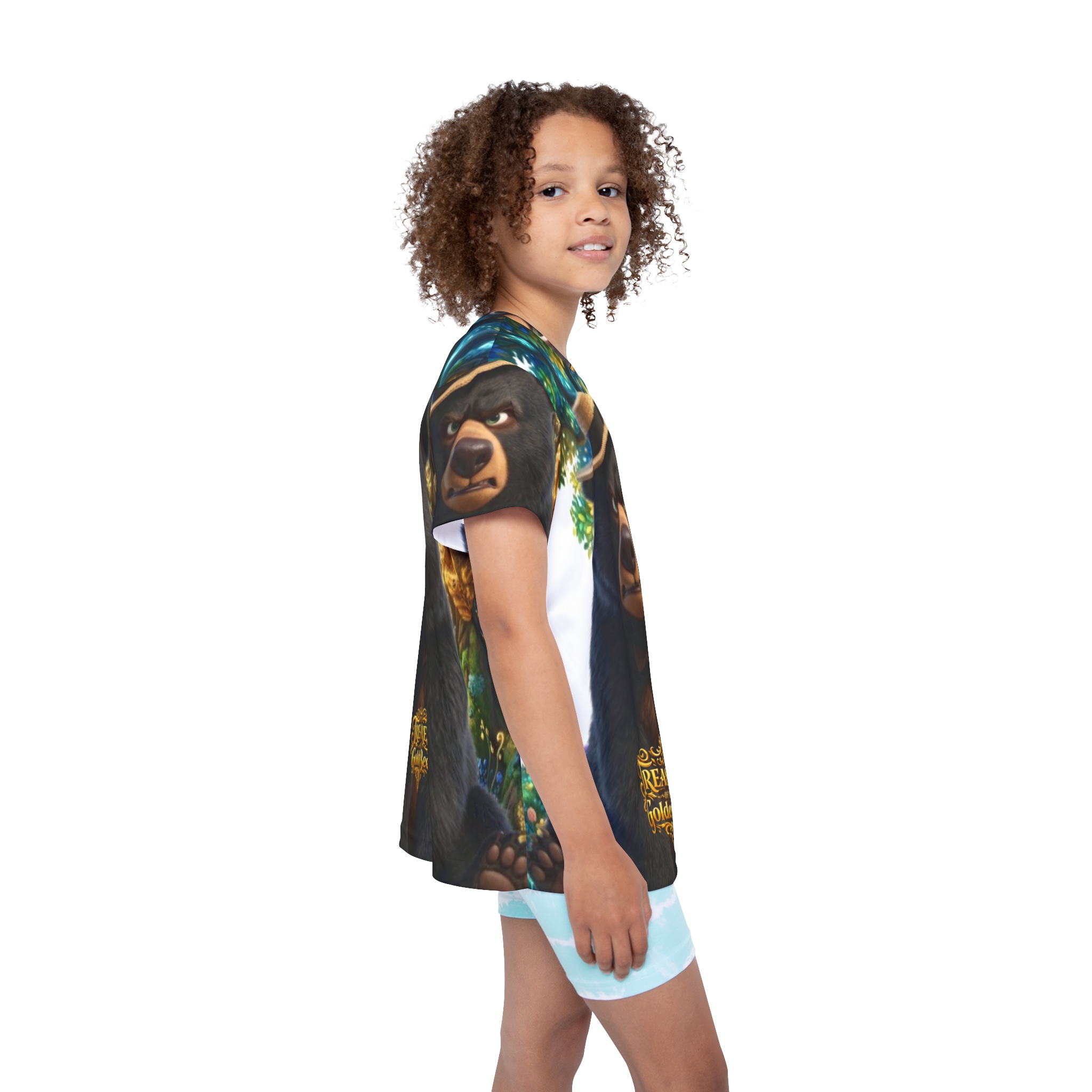 Kids Bear Adventure Jersey — 'Treasures of the Golden Bee' All-Over Print