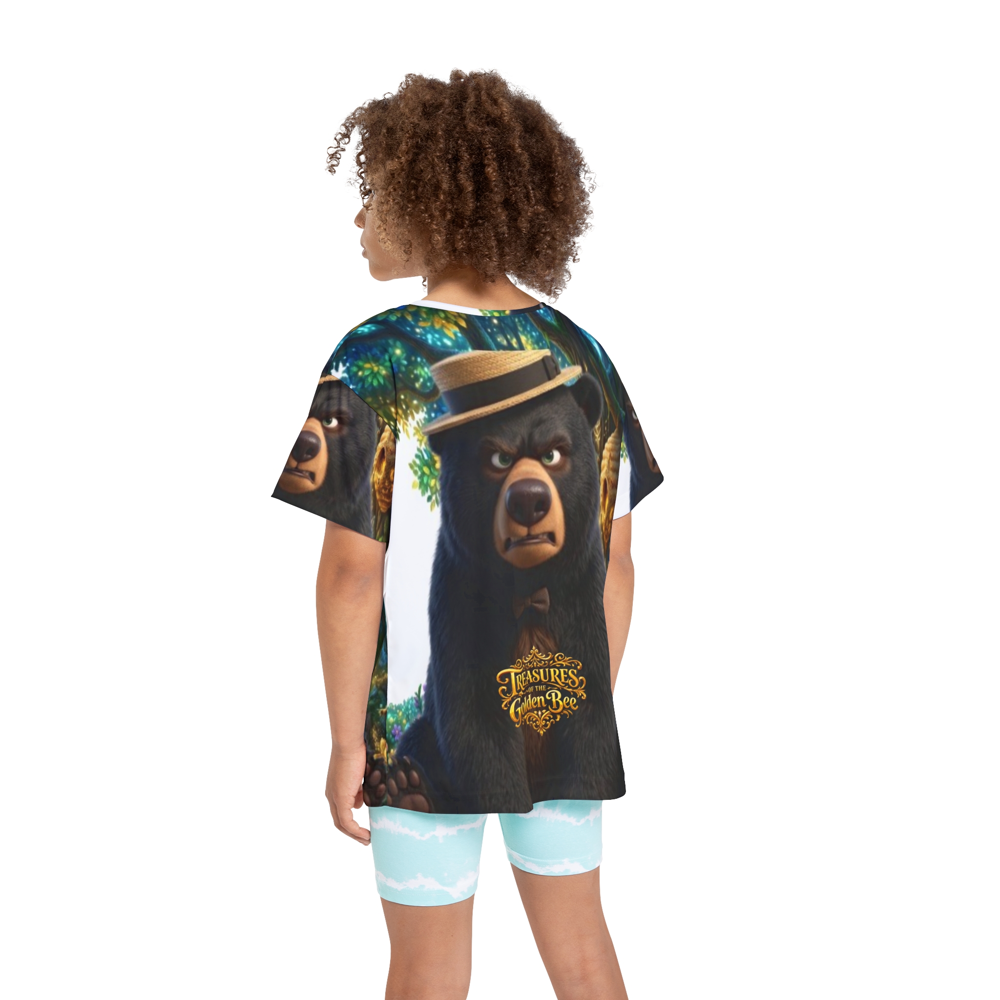 Kids Bear Adventure Jersey — 'Treasures of the Golden Bee' All-Over Print