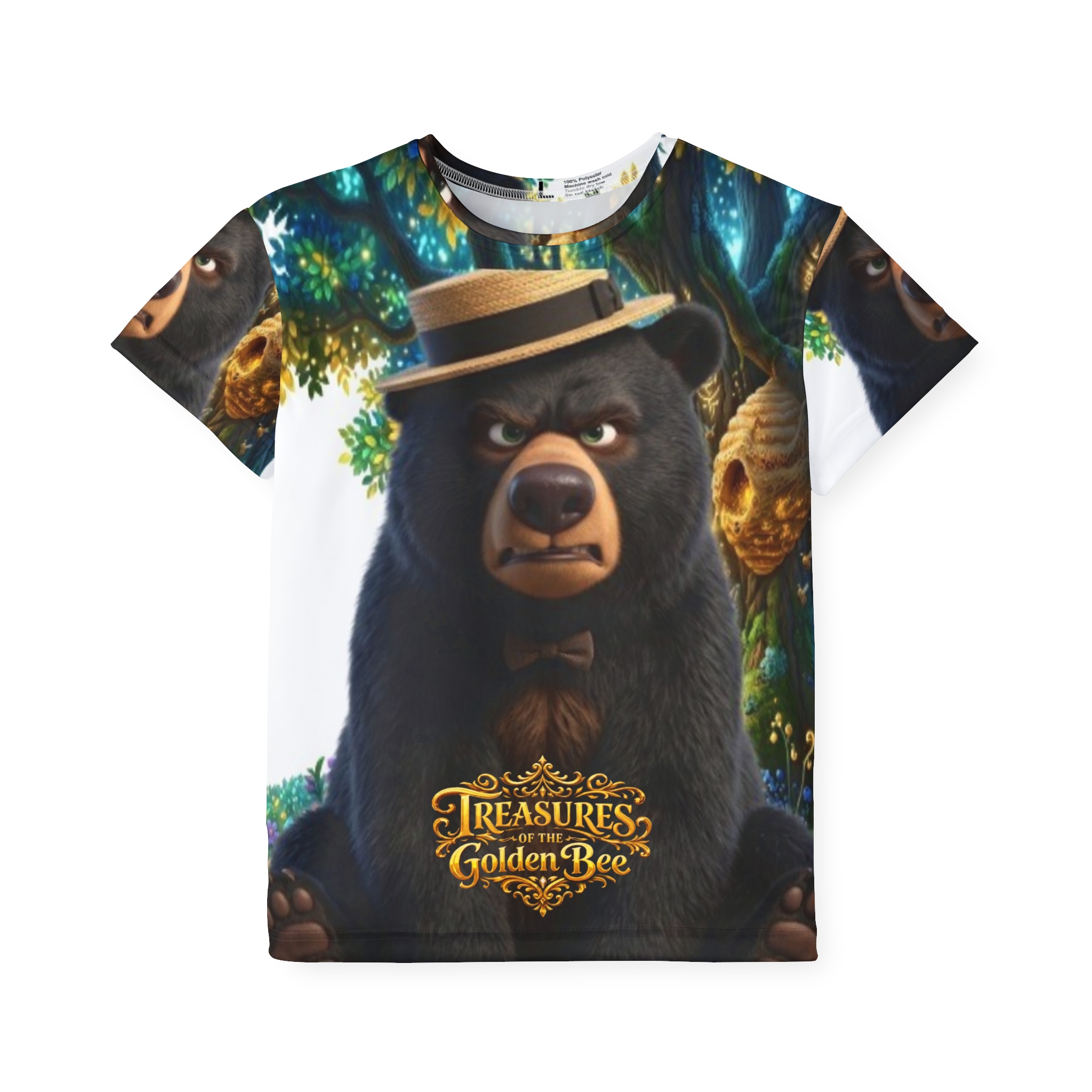 Kids Bear Adventure Jersey — 'Treasures of the Golden Bee' All-Over Print