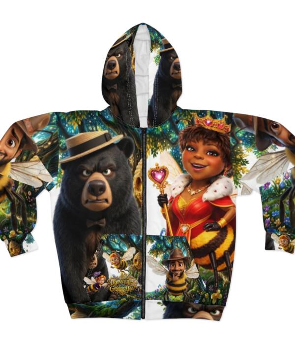 Fantasy Bee Queen All-Over Zip Hoodie