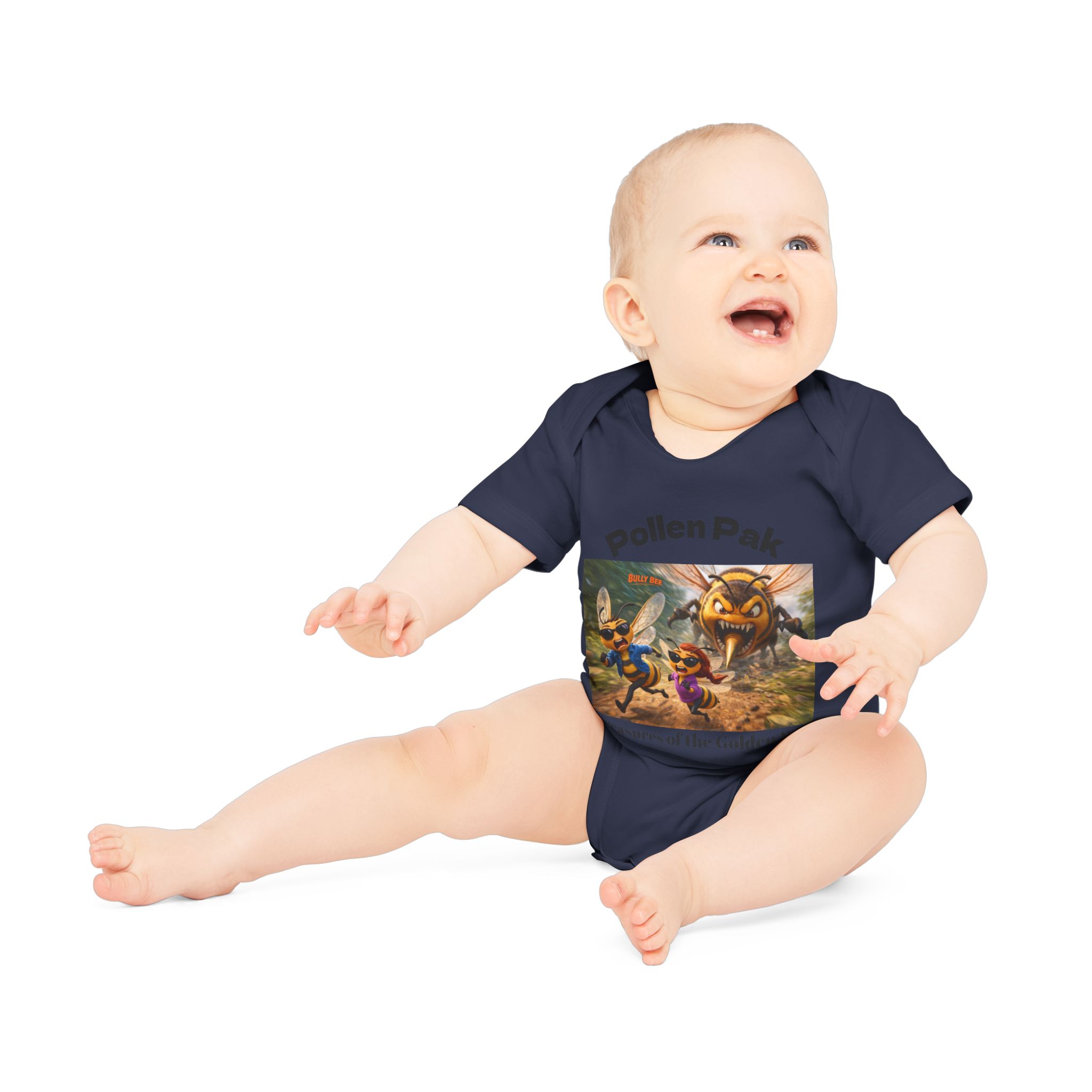 Pollen Pak Baby Bodysuit — 'Treasures of the Golden Bee' Organic Infant Onesie - Image 12