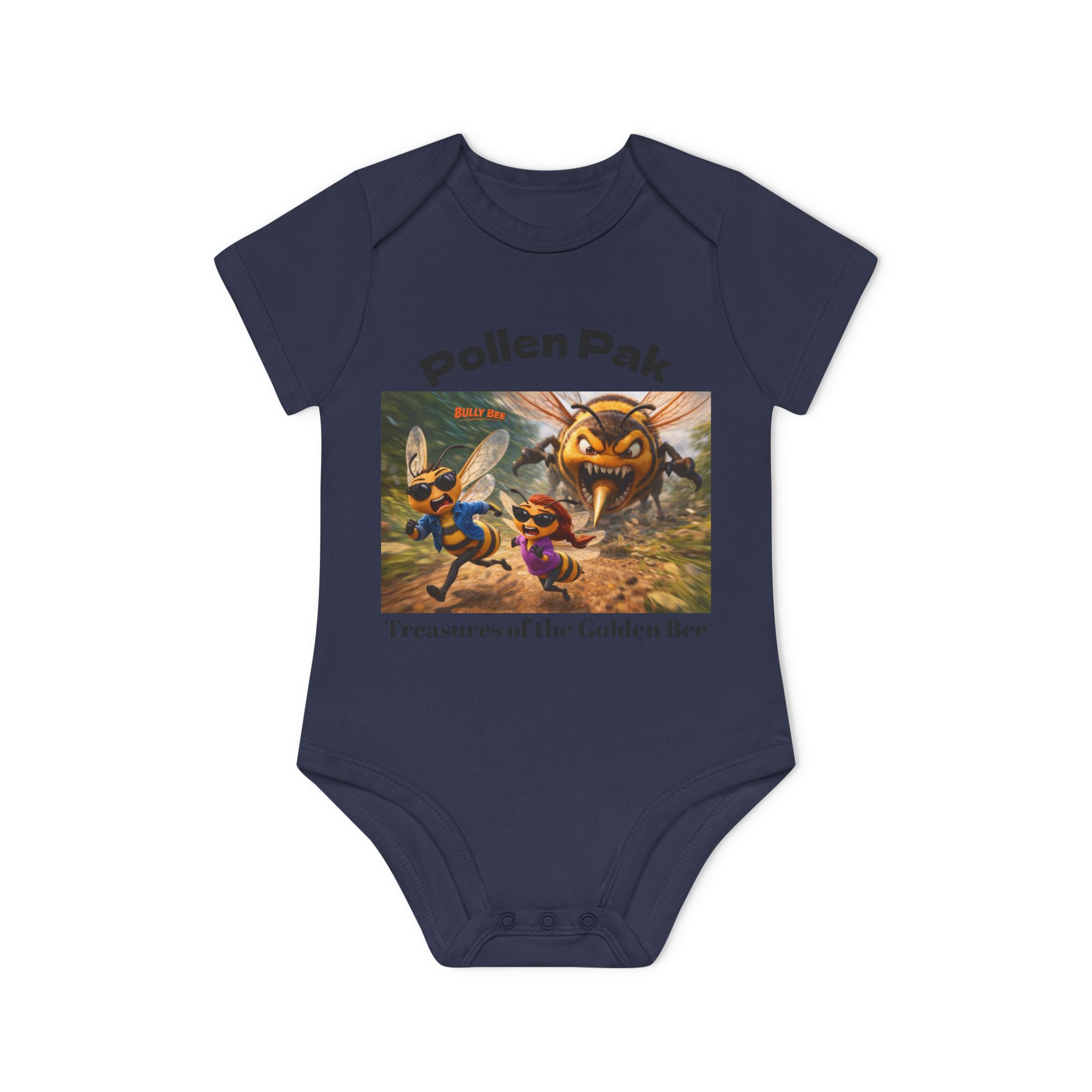 Pollen Pak Baby Bodysuit — 'Treasures of the Golden Bee' Organic Infant Onesie - Image 10