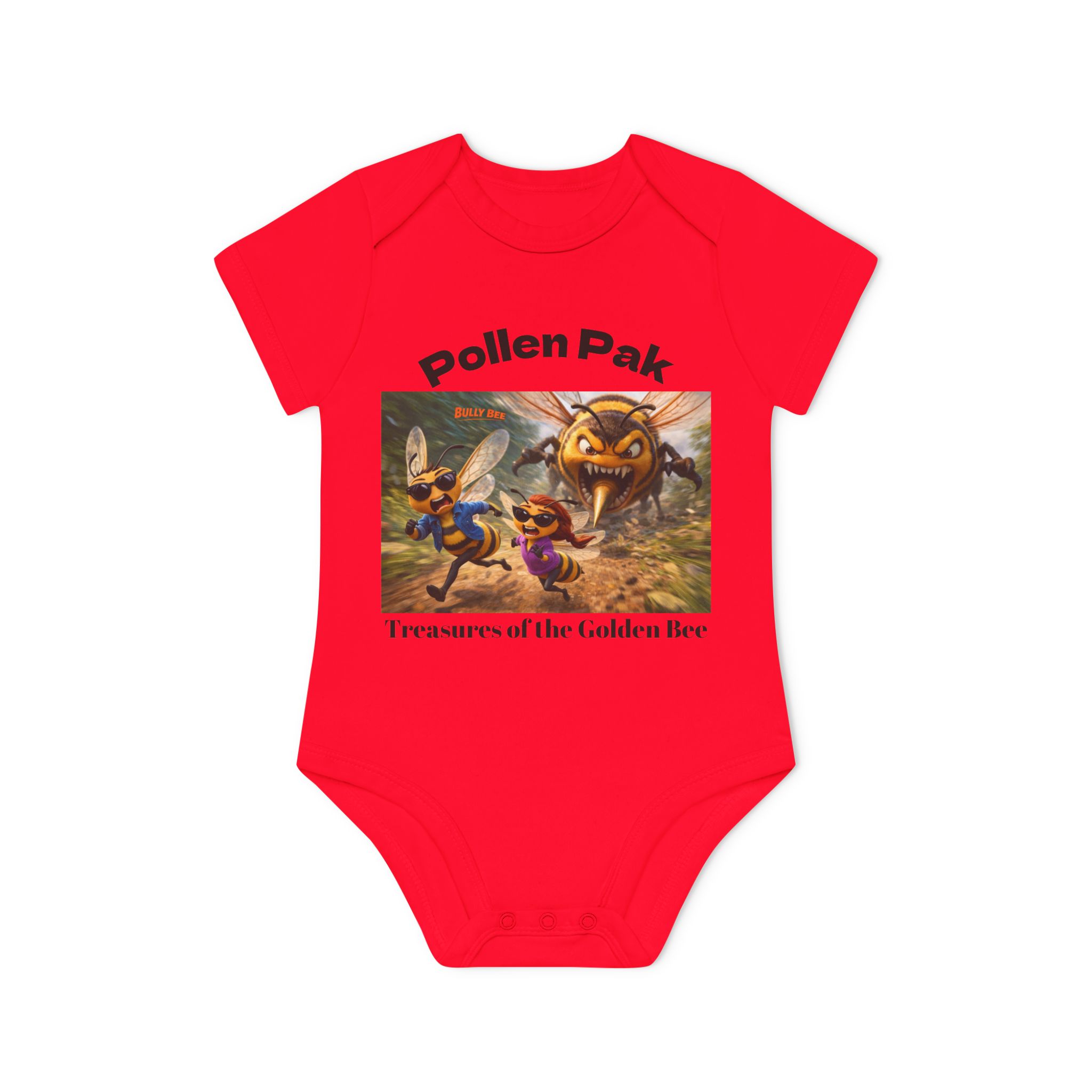 Pollen Pak Baby Bodysuit — 'Treasures of the Golden Bee' Organic Infant Onesie - Image 13