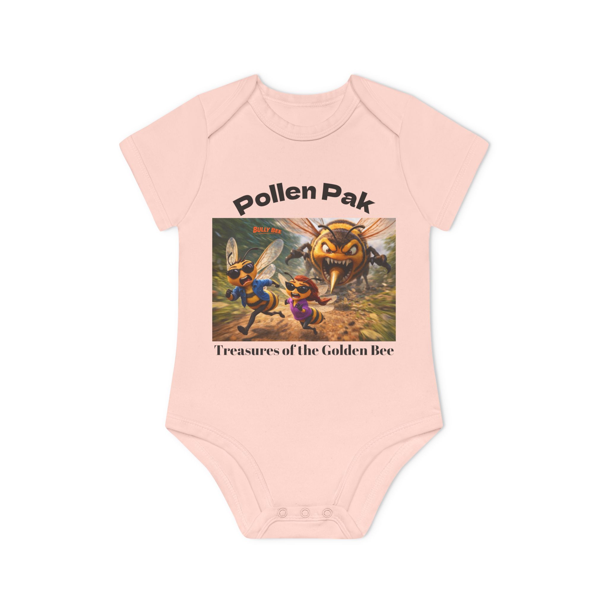 Pollen Pak Baby Bodysuit — 'Treasures of the Golden Bee' Organic Infant Onesie - Image 4